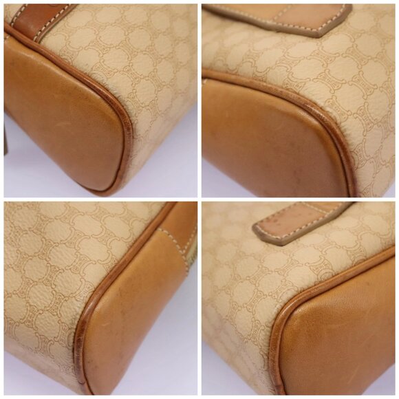 CELINE Macadam Canvas Backpack PVC Leather Beige Auth BD1038 - Picture 16 of 16